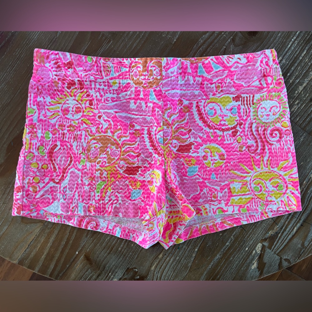Vibrant Pink Patterned Shorts